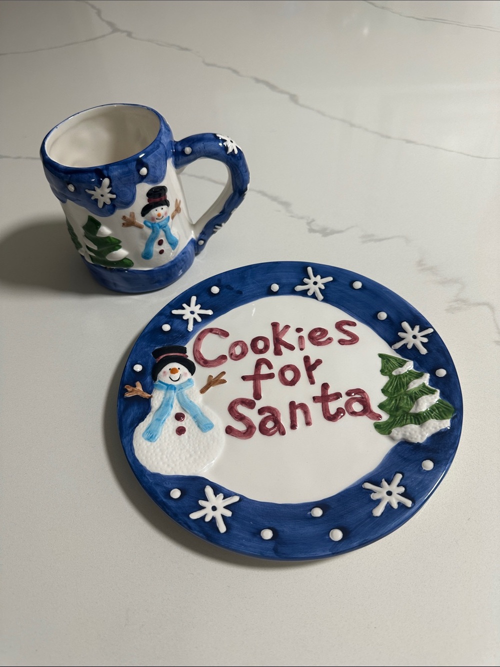 NEW Carlton Cards Cookies for Santa Plate and Mug Holiday Set